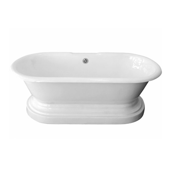 CahabaClassics 67'' x 31'' Freestanding Soaking Cast Iron Bathtub Wayfair